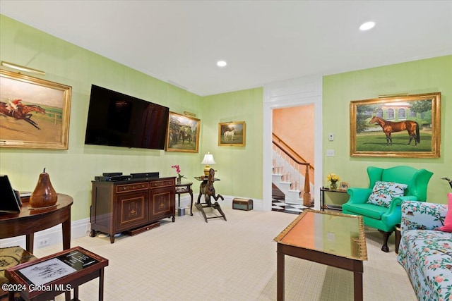 view of carpeted living room