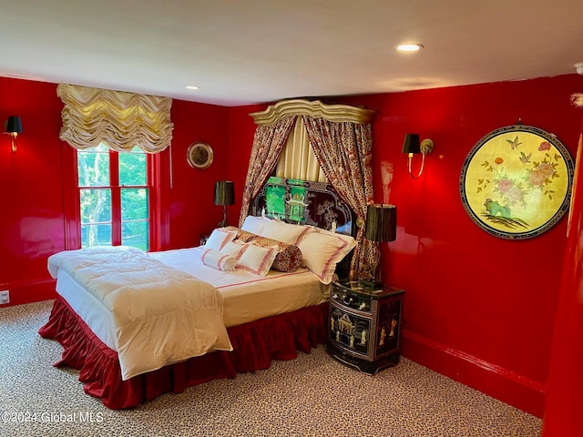 view of carpeted bedroom