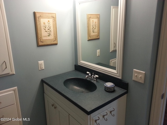 bathroom with oversized vanity