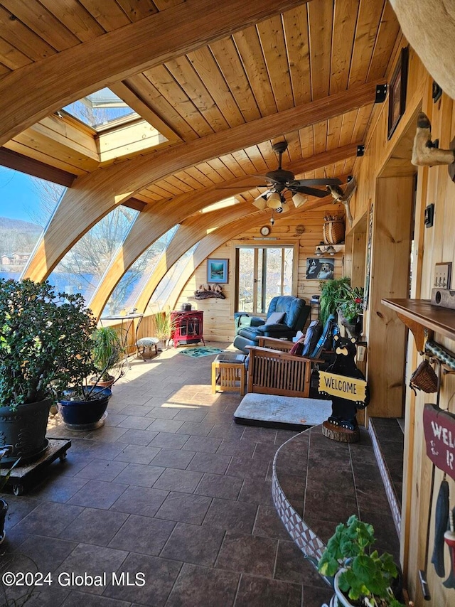 view of patio / terrace featuring ceiling fan