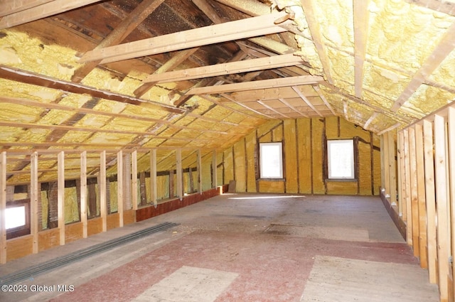 view of attic