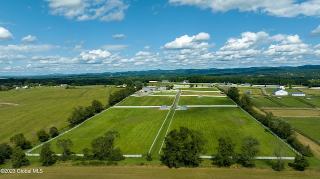 aerial view featuring a rural view