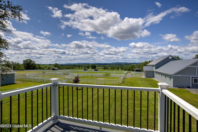 balcony with a rural view