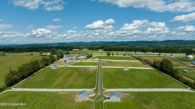 bird's eye view with a rural view