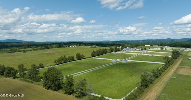 drone / aerial view featuring a rural view