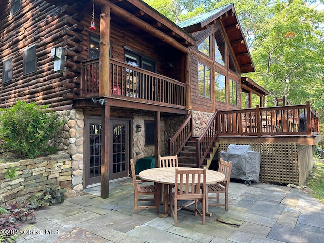 exterior space featuring french doors