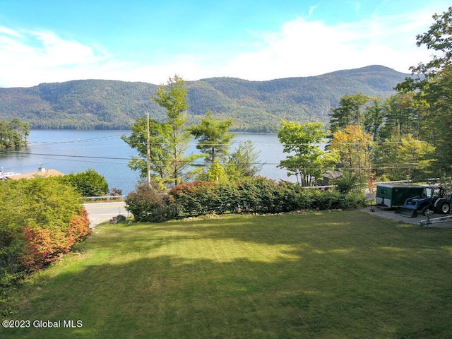 property view of water featuring a mountain view