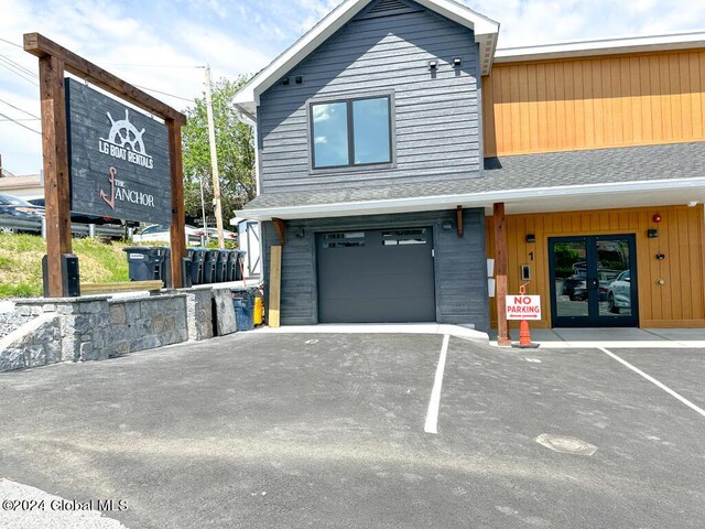 view of front of home featuring a garage