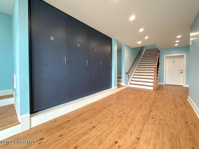 interior space with light wood-type flooring