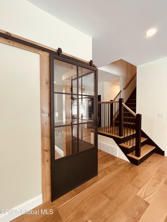 interior space featuring hardwood / wood-style floors