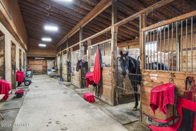 view of horse barn