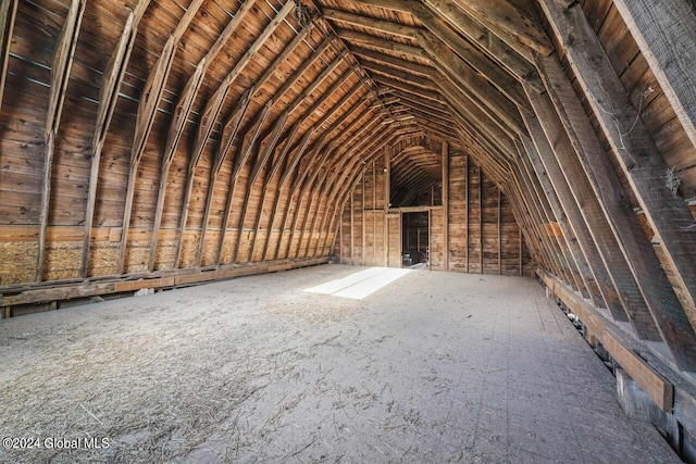 view of attic