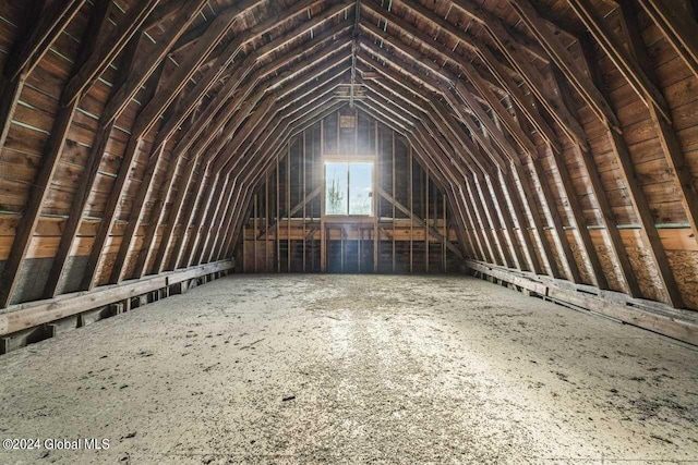 view of attic