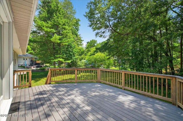 12 Lori Ln, Clifton Park, NY 12065 - wooden deck featuring view of scattered trees