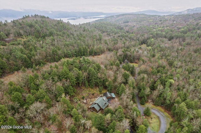 aerial view featuring a mountain view