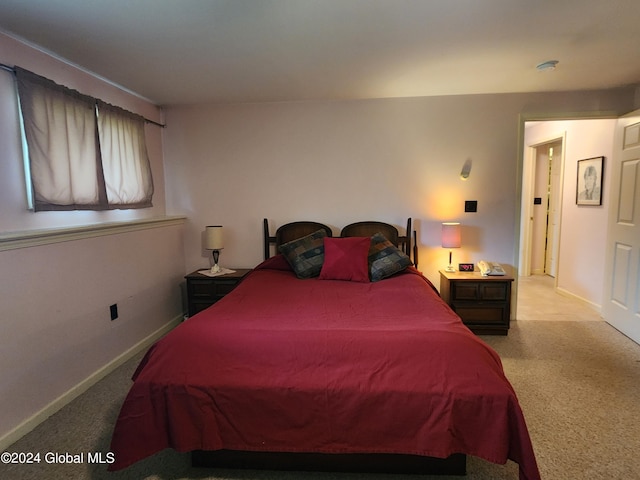 view of carpeted bedroom