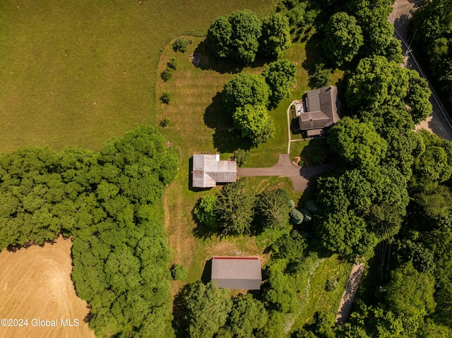 drone / aerial view featuring a rural view