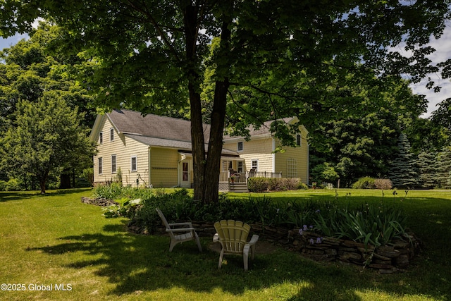 exterior space with a front lawn