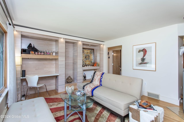 living room featuring hardwood / wood-style flooring