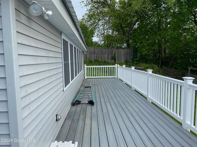 view of wooden deck