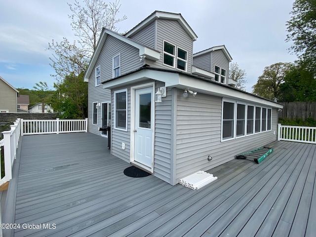 view of wooden deck