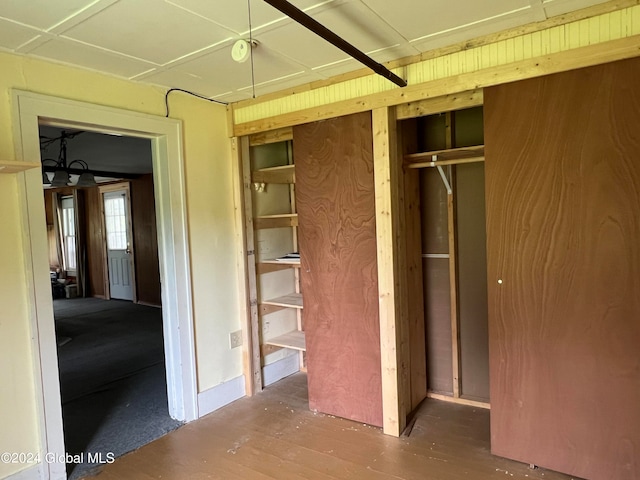 unfurnished bedroom featuring wood-type flooring