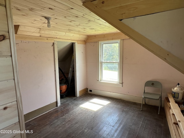 16603 State Route 22, Putnam, NY 12861 - bonus room featuring lofted ceiling, dark wood-style floors, and wood ceiling