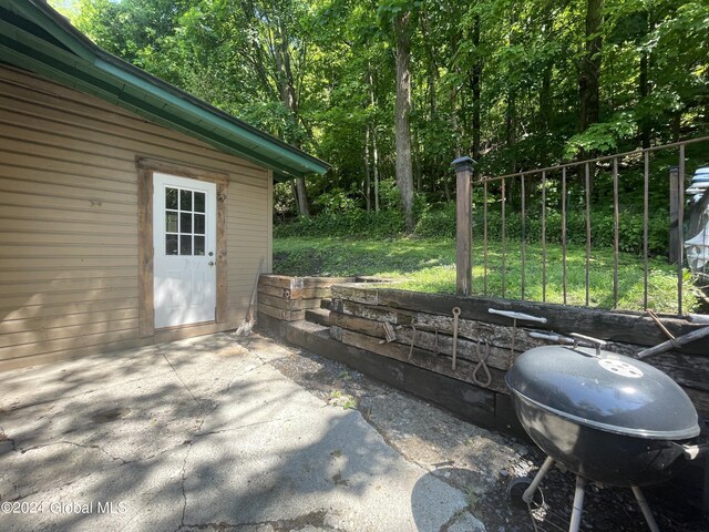 view of patio / terrace with a grill