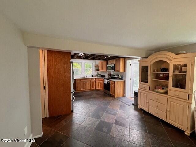 kitchen with sink and stainless steel appliances