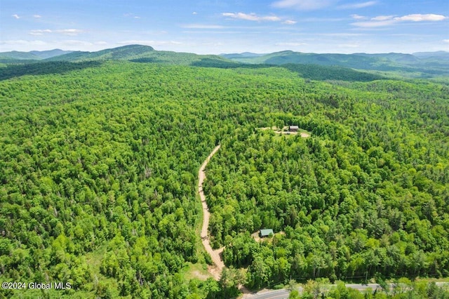 aerial view featuring a mountain view