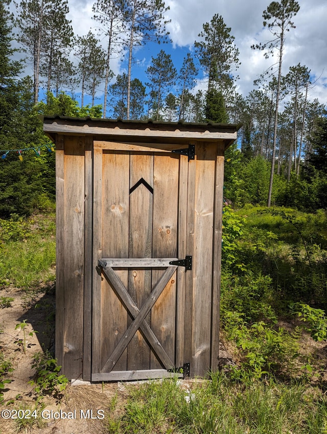 view of shed