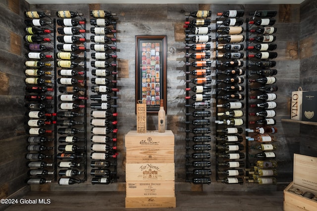 wine room with electric panel