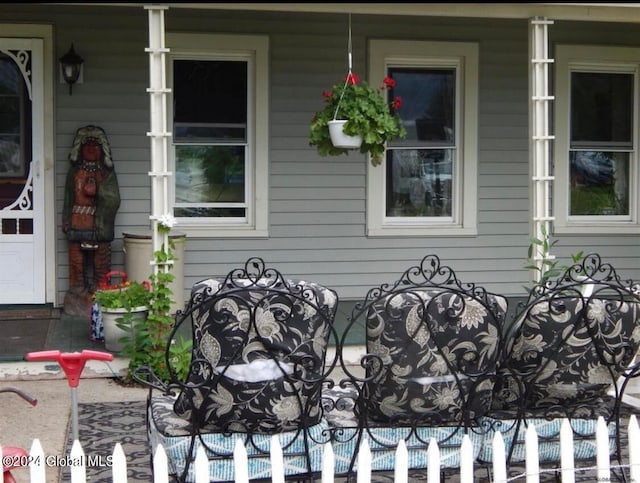 exterior space with a porch