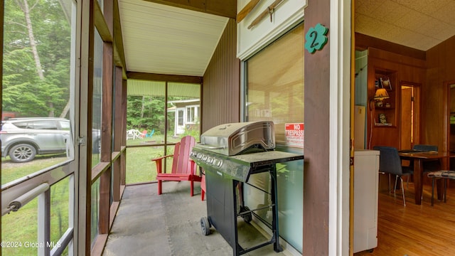 view of sunroom