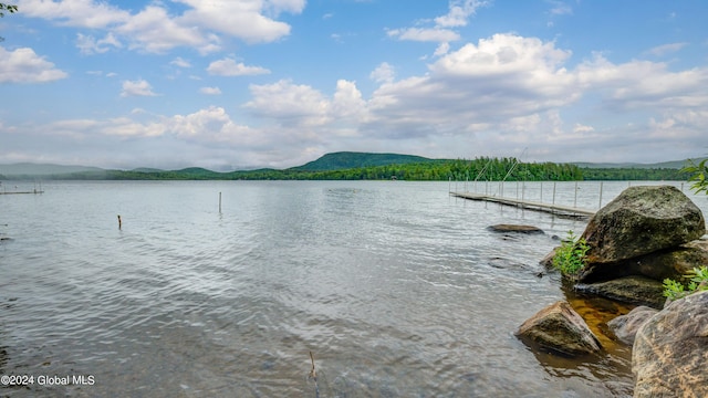 water view with a mountainous background