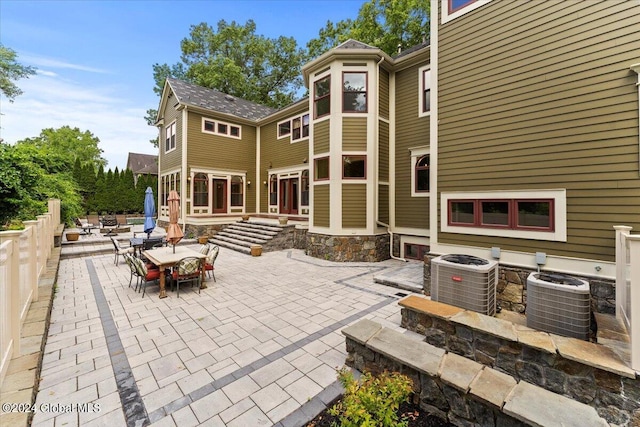 view of patio / terrace featuring central air condition unit