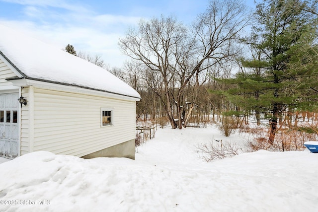 view of snowy yard