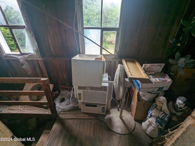 miscellaneous room featuring hardwood / wood-style flooring and a wealth of natural light