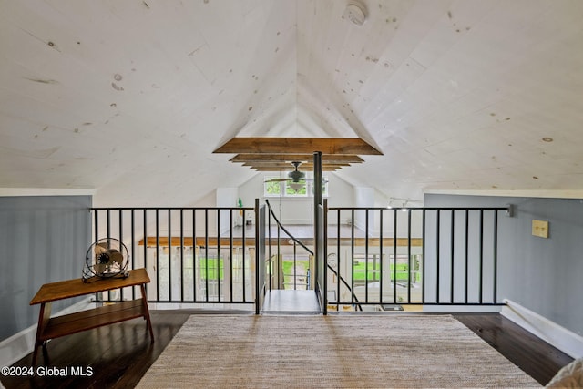 additional living space featuring hardwood / wood-style flooring