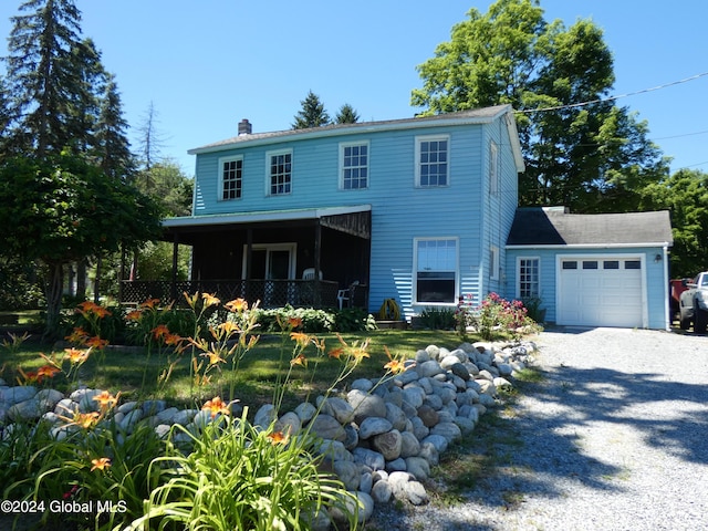 view of front facade with a garage