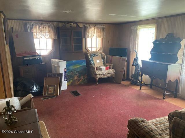302 Edwards Hill Rd, Johnsburg, NY 12811 - sitting room featuring carpet flooring and a wealth of natural light