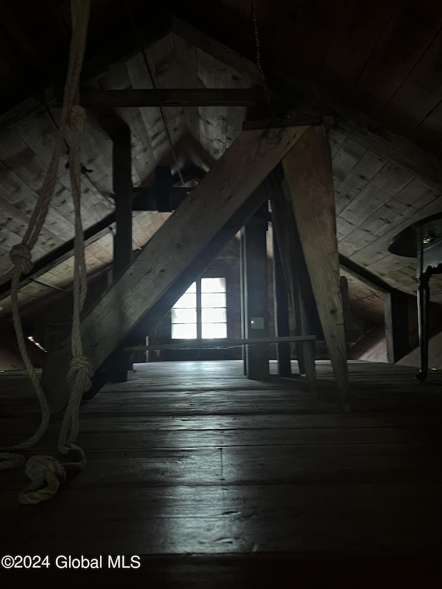 view of attic