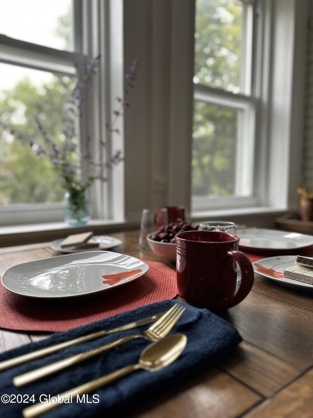 dining space featuring a wealth of natural light