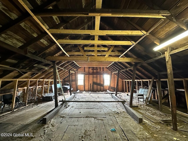 view of attic