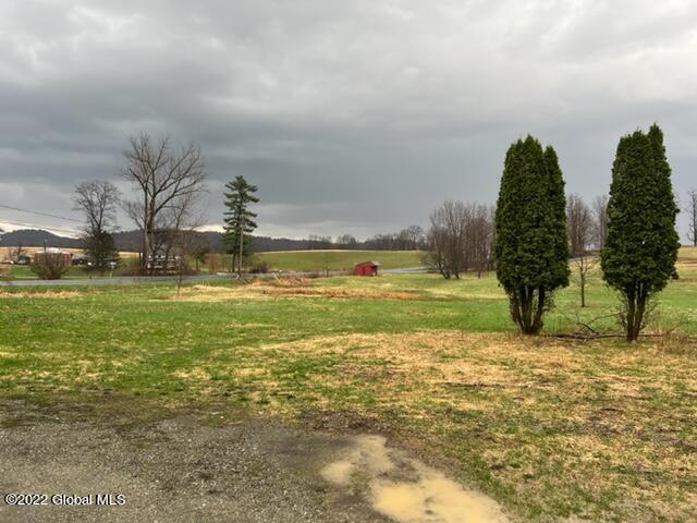 view of yard with a rural view