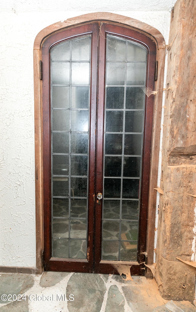 entrance to property with french doors