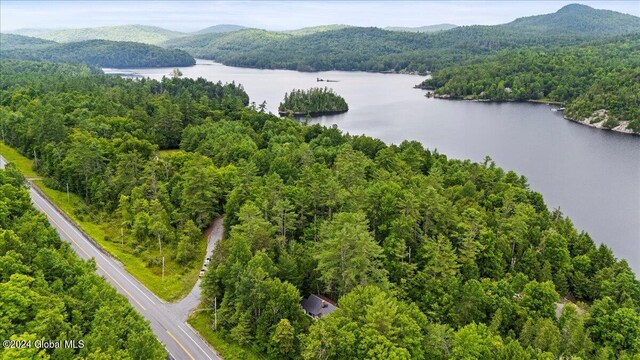 67 Adams Ln, Schroon, NY 12870 - aerial view of a forest and a water and mountain view