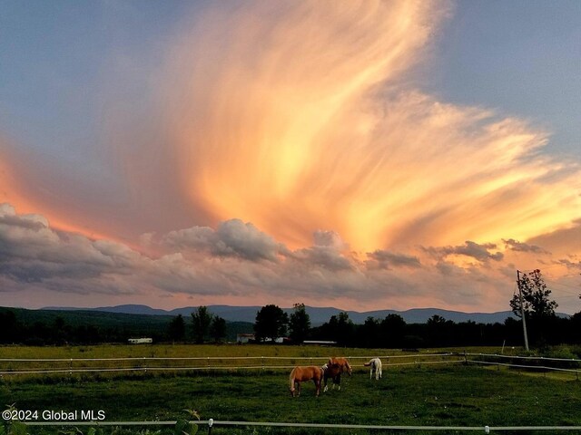 mountain view with a rural view