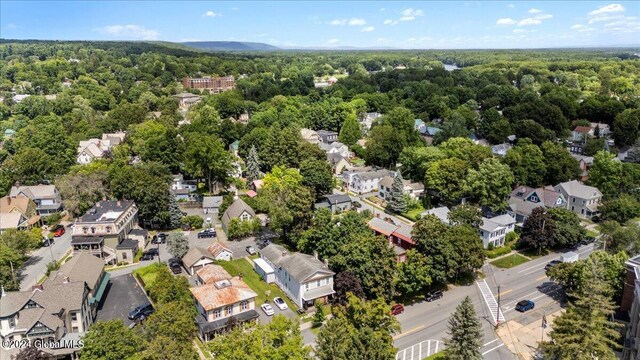 107-109 Lake Ave, Saratoga Springs, Inside, NY 12866 - bird's eye view with a view of trees and a residential view