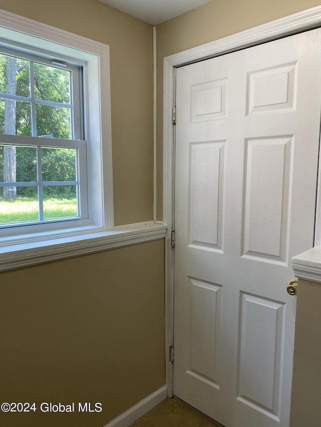 entryway with baseboards